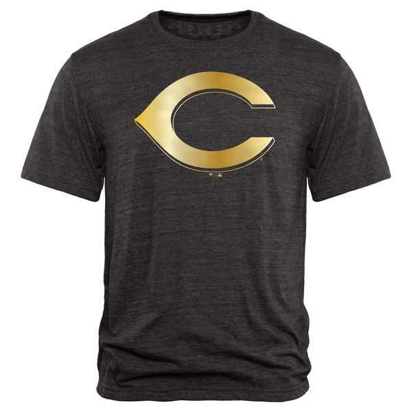 Men's Cincinnati Reds Fanatics Apparel Gold Collection Tri-Blend T-Shirt LanTian - Black,We sell and wholesale Men's Cincinnati Reds Fanatics Apparel Gold Collection Tri-Blend T-Shirt LanTian - Black on line form chian!