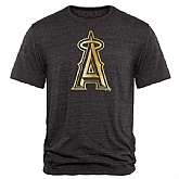 Men's Los Angeles Angels of Anaheim Gold Collection Tri-Blend T-Shirt LanTian - Black,baseball caps,new era cap wholesale,wholesale hats