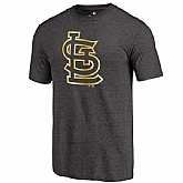 Men's St. Louis Cardinals Fanatics Apparel Gold Collection Tri-Blend T-Shirt LanTian - Black,baseball caps,new era cap wholesale,wholesale hats
