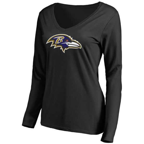 WOMEN'S BALTIMORE RAVENS BLACK PRIMARY TEAM LOGO SLIM FIT LONG SLEEVE T-Shirt LanTian,We sell and wholesale WOMEN'S BALTIMORE RAVENS BLACK PRIMARY TEAM LOGO SLIM FIT LONG SLEEVE T-Shirt LanTian on line form chian!