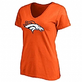 WOMEN'S DENVER BRONCOS PRO LINE ORANGE PRIMARY TEAM LOGO SLIM FIT T-Shirt LanTian,baseball caps,new era cap wholesale,wholesale hats