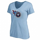 WOMEN'S TENNESSEE TITANS LIGHT BLUE PRIMARY TEAM LOGO SLIM FIT T-Shirt LanTian,baseball caps,new era cap wholesale,wholesale hats