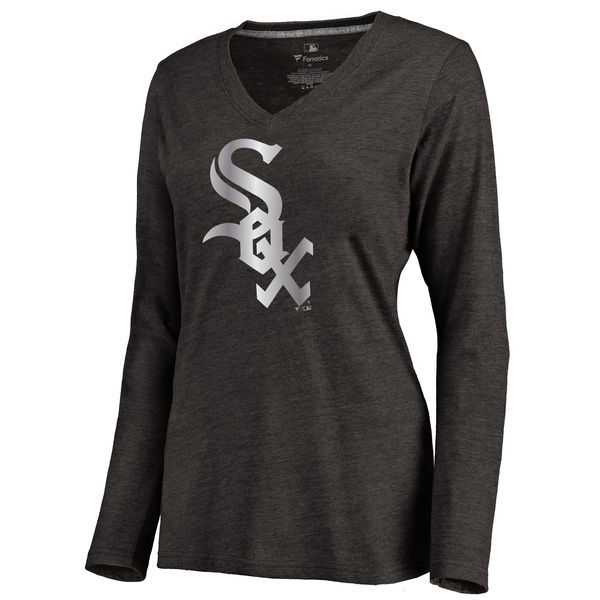 Women Chicago White Sox Platinum Collection Long Sleeve Tri-Blend T-Shirt LanTian - Black,We sell and wholesale Women Chicago White Sox Platinum Collection Long Sleeve Tri-Blend T-Shirt LanTian - Black on line form chian!