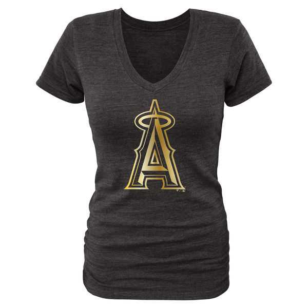Women Los Angeles Angels of Anaheim Gold Collection Tri-Blend T-Shirt LanTian - Black,We sell and wholesale Women Los Angeles Angels of Anaheim Gold Collection Tri-Blend T-Shirt LanTian - Black on line form chian!