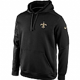 MEN'S NEW ORLEANS SAINTS NIKE BLACK KO CHAIN FLEECE PULLOVER PERFORMANCE HOODIE LanTian,baseball caps,new era cap wholesale,wholesale hats