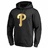 Men's Philadelphia Phillies Gold Collection Pullover Hoodie LanTian - Black,baseball caps,new era cap wholesale,wholesale hats