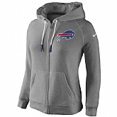 WOMEN BUFFALO BILLS GRAY STADIUM RALLY FULL ZIP HOODIE - LanTian,baseball caps,new era cap wholesale,wholesale hats