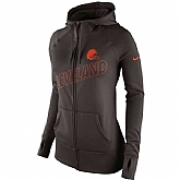 WOMEN CLEVELAND BROWNS NIKE BROWN GAME DAY KO FULL ZIP SWEATSHIRT,baseball caps,new era cap wholesale,wholesale hats