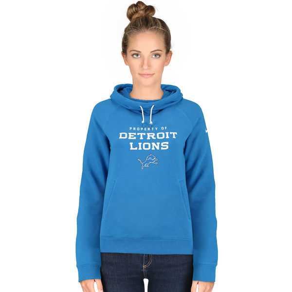 WOMEN DETROIT LIONS NIKE BLUE STADIUM RALLY FUNNEL PULLOVER HOODIE - LanTian,We sell and wholesale WOMEN DETROIT LIONS NIKE BLUE STADIUM RALLY FUNNEL PULLOVER HOODIE - LanTian on line form chian!