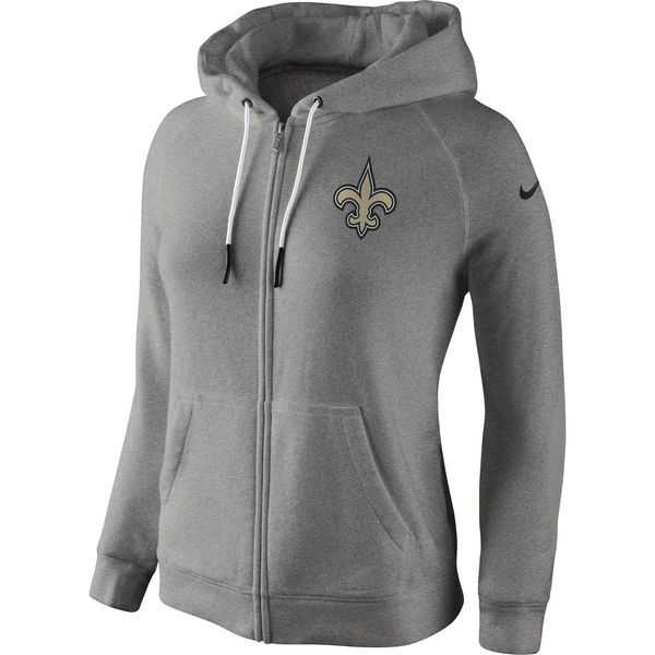 WOMEN NEW ORLEANS SAINTS GRAY STADIUM RALLY FULL ZIP HOODIE - LanTian,We sell and wholesale WOMEN NEW ORLEANS SAINTS GRAY STADIUM RALLY FULL ZIP HOODIE - LanTian on line form chian!