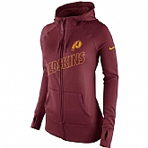 WOMEN WASHINGTON REDSKINS NIKE BURGUNDY STADIUM GAME DAY KO FULL ZIP PERFORMANCE HOODIE - LanTian,baseball caps,new era cap wholesale,wholesale hats