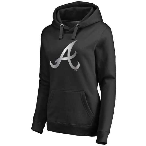 Women Atlanta Braves Platinum Collection Pullover Hoodie LanTian - Black,We sell and wholesale Women Atlanta Braves Platinum Collection Pullover Hoodie LanTian - Black on line form chian!