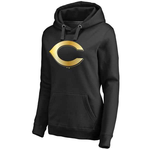 Women Cincinnati Reds Gold Collection Pullover Hoodie LanTian - Black,We sell and wholesale Women Cincinnati Reds Gold Collection Pullover Hoodie LanTian - Black on line form chian!