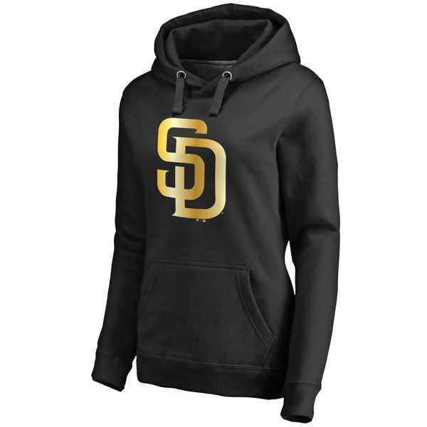 Women San Diego Padres Gold Collection Pullover Hoodie LanTian - Black,We sell and wholesale Women San Diego Padres Gold Collection Pullover Hoodie LanTian - Black on line form chian!