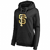 Women San Francisco Giants Gold Collection Pullover Hoodie LanTian - Black,baseball caps,new era cap wholesale,wholesale hats