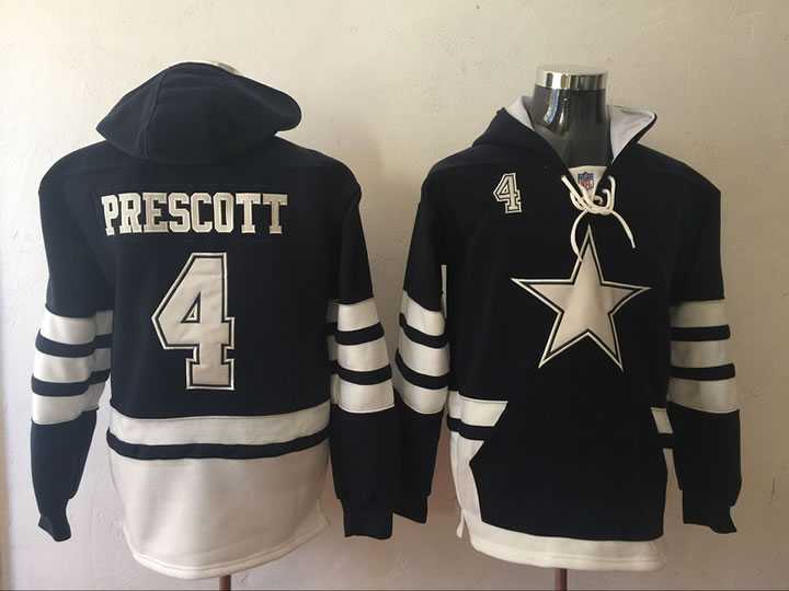 Dallas Cowboys #4 Dak Prescott Navy Blue Stitched NFL Hoodie,We sell and wholesale Dallas Cowboys #4 Dak Prescott Navy Blue Stitched NFL Hoodie on line form chian!