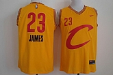 Nike Cleveland Cavaliers #23 LeBron James Golden With Red Swingman Stitched NBA Jersey,baseball caps,new era cap wholesale,wholesale hats