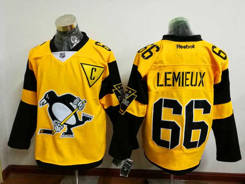 Pittsburgh Penguins #66 Mario Lemieux Yellow 2017 Stadium Series Stitched NHL Jersey,We sell and wholesale Pittsburgh Penguins #66 Mario Lemieux Yellow 2017 Stadium Series Stitched NHL Jersey on line form chian!