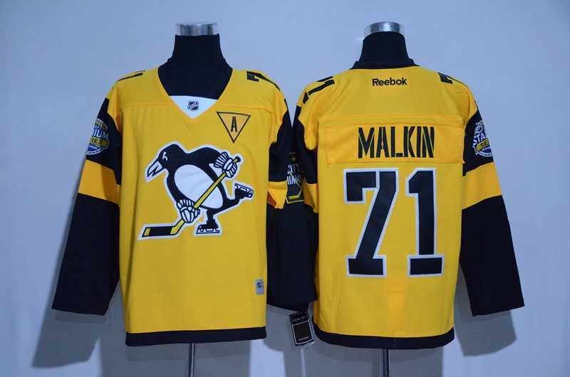 Pittsburgh Penguins #71 Evgeni Malkin Yellow 2017 Stadium Series Stitched NHL Jersey,We sell and wholesale Pittsburgh Penguins #71 Evgeni Malkin Yellow 2017 Stadium Series Stitched NHL Jersey on line form chian!