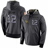 Glued Nike Arizona Cardinals #12 John Brown Men's Anthracite Salute to Service Player Performance Hoodie,baseball caps,new era cap wholesale,wholesale hats