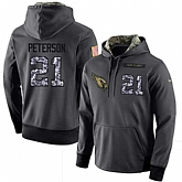 Glued Nike Arizona Cardinals #21 Patrick Peterson Men's Anthracite Salute to Service Player Performance Hoodie,baseball caps,new era cap wholesale,wholesale hats