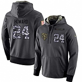 Glued Nike Chicago Bears #24 Jordan Howard Men's Anthracite Salute to Service Player Performance Hoodie,baseball caps,new era cap wholesale,wholesale hats