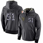 Glued Nike Chicago Bears #51 Dick Butkus Men's Anthracite Salute to Service Player Performance Hoodie