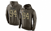 Glued Nike Chicago Bears #94 Leonard Floyd Olive Green Salute To Service Men's Pullover Hoodie,baseball caps,new era cap wholesale,wholesale hats