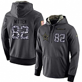 Glued Nike Dallas Cowboys #82 Jason Witten Men's Anthracite Salute to Service Player Performance Hoodie,baseball caps,new era cap wholesale,wholesale hats