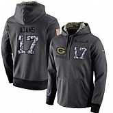 Glued Nike Green Bay Packers #17 Davante Adams Men's Anthracite Salute to Service Player Performance Hoodie,baseball caps,new era cap wholesale,wholesale hats