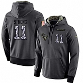 Glued Nike Houston Texans #11 Jaelen Strong Men's Anthracite Salute to Service Player Performance Hoodie,baseball caps,new era cap wholesale,wholesale hats