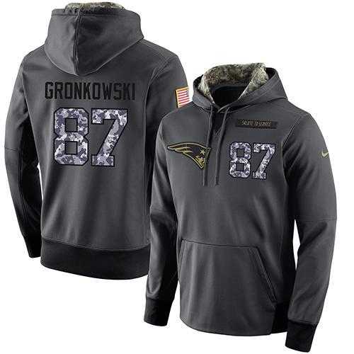 Glued Nike New England Patriots #87 Rob Gronkowski Men's Anthracite Salute to Service Player Performance Hoodie,We sell and wholesale Glued Nike New England Patriots #87 Rob Gronkowski Men's Anthracite Salute to Service Player Performance Hoodie on line form chian!