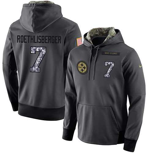 Glued Nike Pittsburgh Steelers #7 Ben Roethlisberger Men's Anthracite Salute to Service Player Performance Hoodie,We sell and wholesale Glued Nike Pittsburgh Steelers #7 Ben Roethlisberger Men's Anthracite Salute to Service Player Performance Hoodie on line form chian!