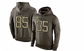 Glued Nike San Diego Chargers #85 Antonio Gates Olive Green Salute To Service Men's Pullover Hoodie