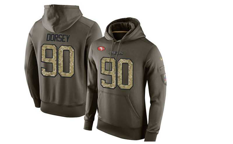 Glued Nike San Francisco 49ers #90 Glenn Dorsey Olive Green Salute To Service Men's Pullover Hoodie,We sell and wholesale Glued Nike San Francisco 49ers #90 Glenn Dorsey Olive Green Salute To Service Men's Pullover Hoodie on line form chian!