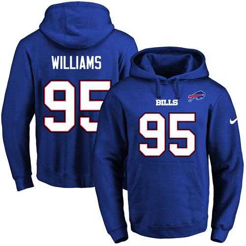 Printed Nike Buffalo Bills #95 Aaron Williams Blue Name & Number Men's Pullover Hoodie,We sell and wholesale Printed Nike Buffalo Bills #95 Aaron Williams Blue Name & Number Men's Pullover Hoodie on line form chian!