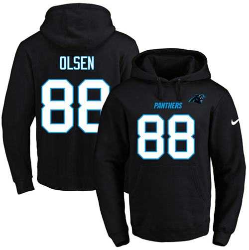 Printed Nike Carolina Panthers #88 Greg Olsen Black Name & Number Men's Pullover Hoodie,We sell and wholesale Printed Nike Carolina Panthers #88 Greg Olsen Black Name & Number Men's Pullover Hoodie on line form chian!