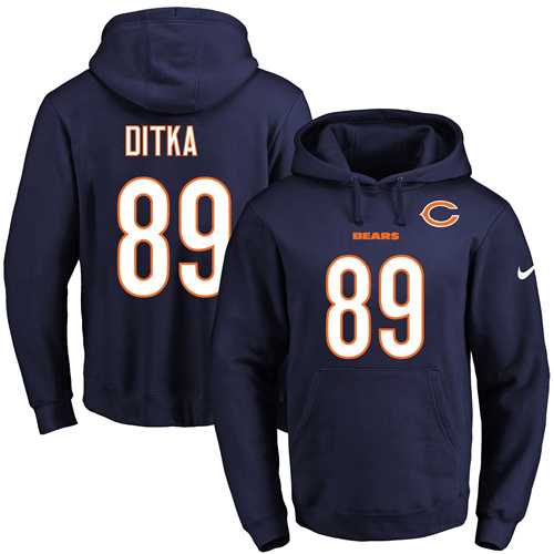 Printed Nike Chicago Bears #89 Mike Ditka Navy Name & Number Men's Pullover Hoodie,We sell and wholesale Printed Nike Chicago Bears #89 Mike Ditka Navy Name & Number Men's Pullover Hoodie on line form chian!