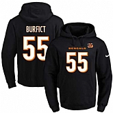 Printed Nike Cincinnati Bengals #55 Vontaze Burfict Black Name & Number Men's Pullover Hoodie,baseball caps,new era cap wholesale,wholesale hats