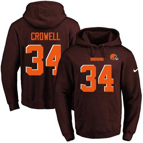 Printed Nike Cleveland Browns #34 Isaiah Crowell Brown Name & Number Men's Pullover Hoodie,We sell and wholesale Printed Nike Cleveland Browns #34 Isaiah Crowell Brown Name & Number Men's Pullover Hoodie on line form chian!