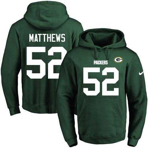 Printed Nike Green Bay Packers #52 Clay Matthews Green Name & Number Men's Pullover Hoodie,We sell and wholesale Printed Nike Green Bay Packers #52 Clay Matthews Green Name & Number Men's Pullover Hoodie on line form chian!