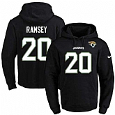 Printed Nike Jacksonville Jaguars #20 Jalen Ramsey Black Name & Number Men's Pullover Hoodie,baseball caps,new era cap wholesale,wholesale hats