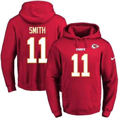 Printed Nike Kansas City Chiefs #11 Alex Smith Red Name & Number Men's Pullover Hoodie,We sell and wholesale Printed Nike Kansas City Chiefs #11 Alex Smith Red Name & Number Men's Pullover Hoodie on line form chian!