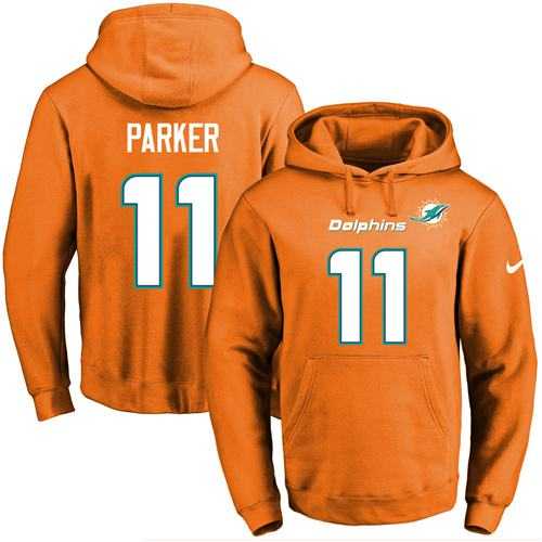 Printed Nike Miami Dolphins #11 DeVante Parker Orange Name & Number Men's Pullover Hoodie,We sell and wholesale Printed Nike Miami Dolphins #11 DeVante Parker Orange Name & Number Men's Pullover Hoodie on line form chian!