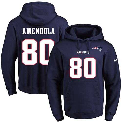 Printed Nike New England Patriots #80 Danny Amendola Navy Name & Number Men's Pullover Hoodie,We sell and wholesale Printed Nike New England Patriots #80 Danny Amendola Navy Name & Number Men's Pullover Hoodie on line form chian!
