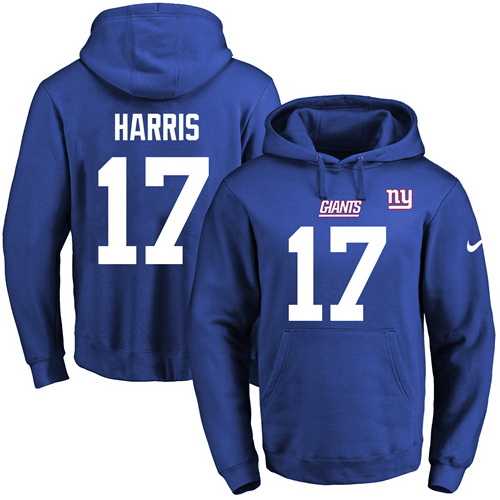 Printed Nike New York Giants #17 Dwayne Harris Blue Name & Number Men's Pullover Hoodie,We sell and wholesale Printed Nike New York Giants #17 Dwayne Harris Blue Name & Number Men's Pullover Hoodie on line form chian!