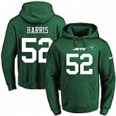 Printed Nike New York Jets #52 David Harris Green Name & Number Men's Pullover Hoodie,baseball caps,new era cap wholesale,wholesale hats