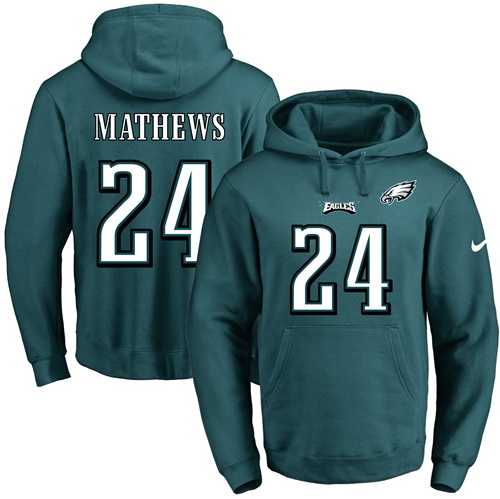 Printed Nike Philadelphia Eagles #24 Ryan Mathews Green Name & Number Men's Pullover Hoodie,We sell and wholesale Printed Nike Philadelphia Eagles #24 Ryan Mathews Green Name & Number Men's Pullover Hoodie on line form chian!