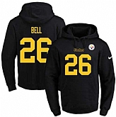 Printed Nike Pittsburgh Steelers #26 Le'Veon Bell Pro Line Black Name & Number Men's Pullover Hoodie,baseball caps,new era cap wholesale,wholesale hats