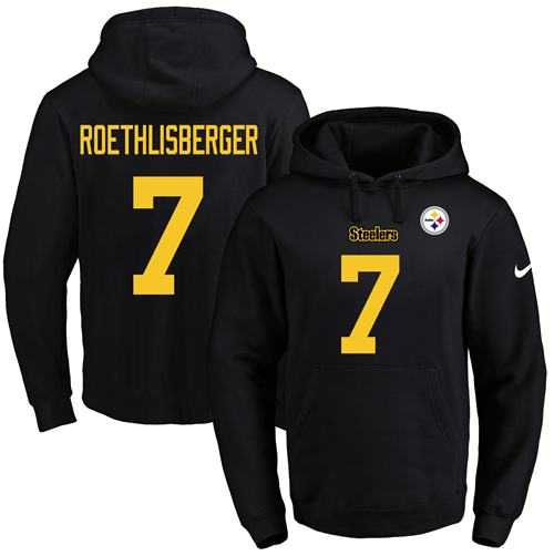 Printed Nike Pittsburgh Steelers #7 Ben Roethlisberger Pro Line Black Name & Number Men's Pullover Hoodie,We sell and wholesale Printed Nike Pittsburgh Steelers #7 Ben Roethlisberger Pro Line Black Name & Number Men's Pullover Hoodie on line form chian!